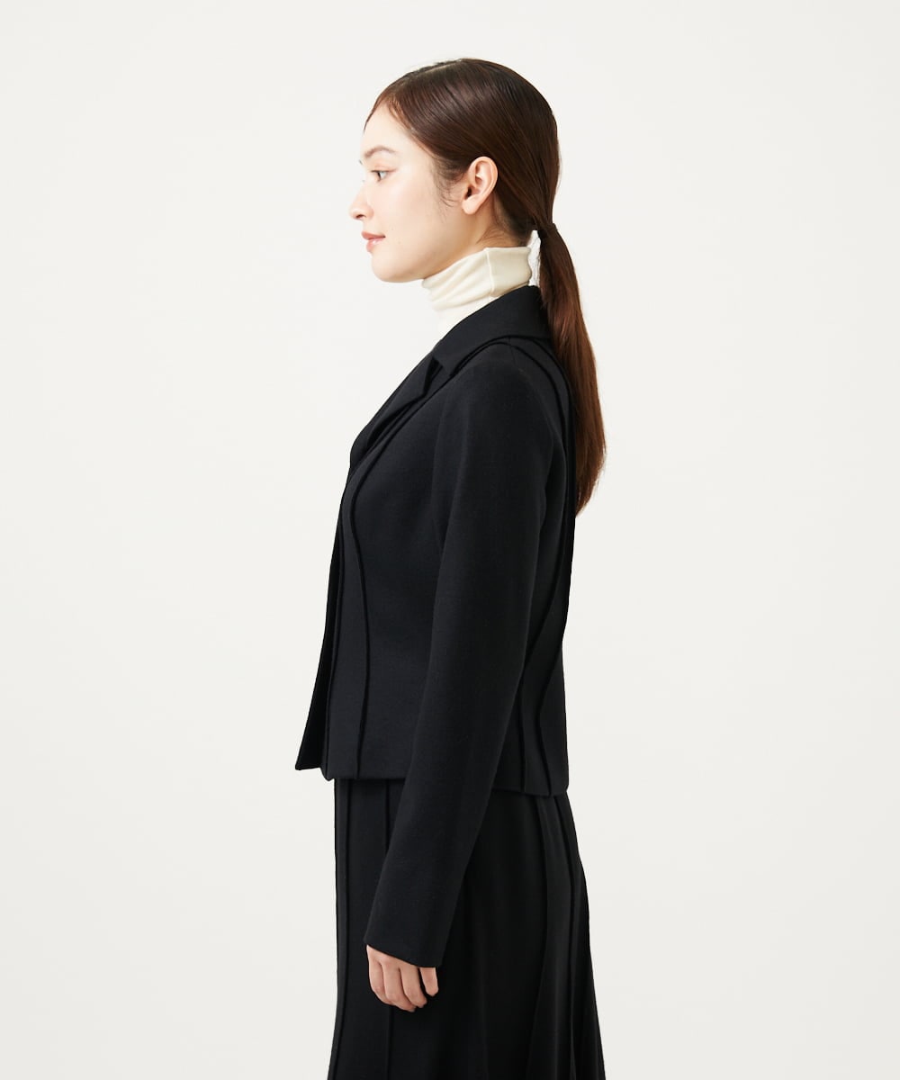 GBJAE32500 Sybilla(シビラ) ピンタックデザインジャケット ブラック