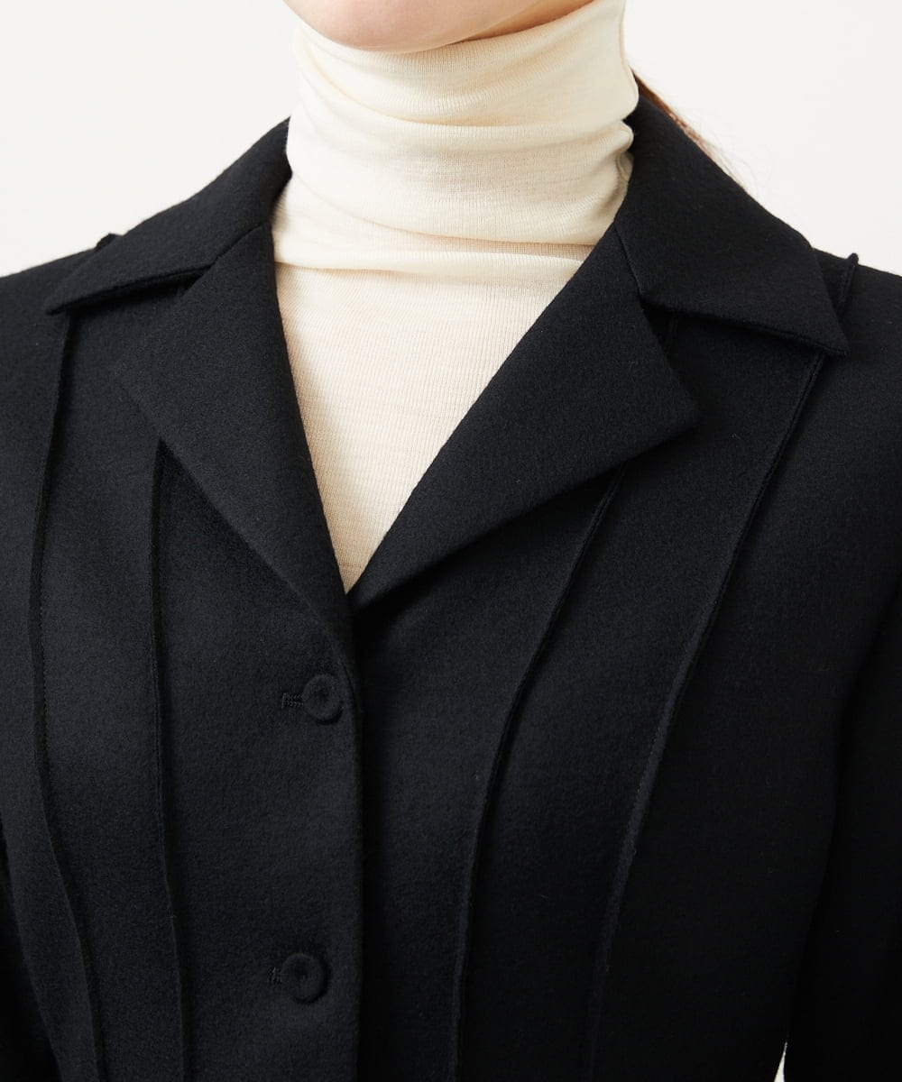 GBJAE32500 Sybilla(シビラ) ピンタックデザインジャケット ブラック