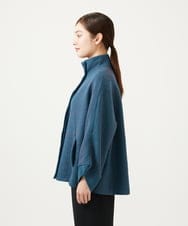 GBJAE40800 Sybilla(シビラ) スタンドカラーツイードショートコート ブルー系