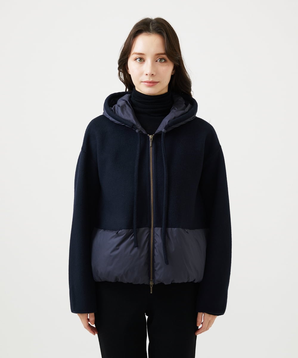 GBJAF32630 Sybilla(シビラ) ウールドッキングショートダウン ネイビー