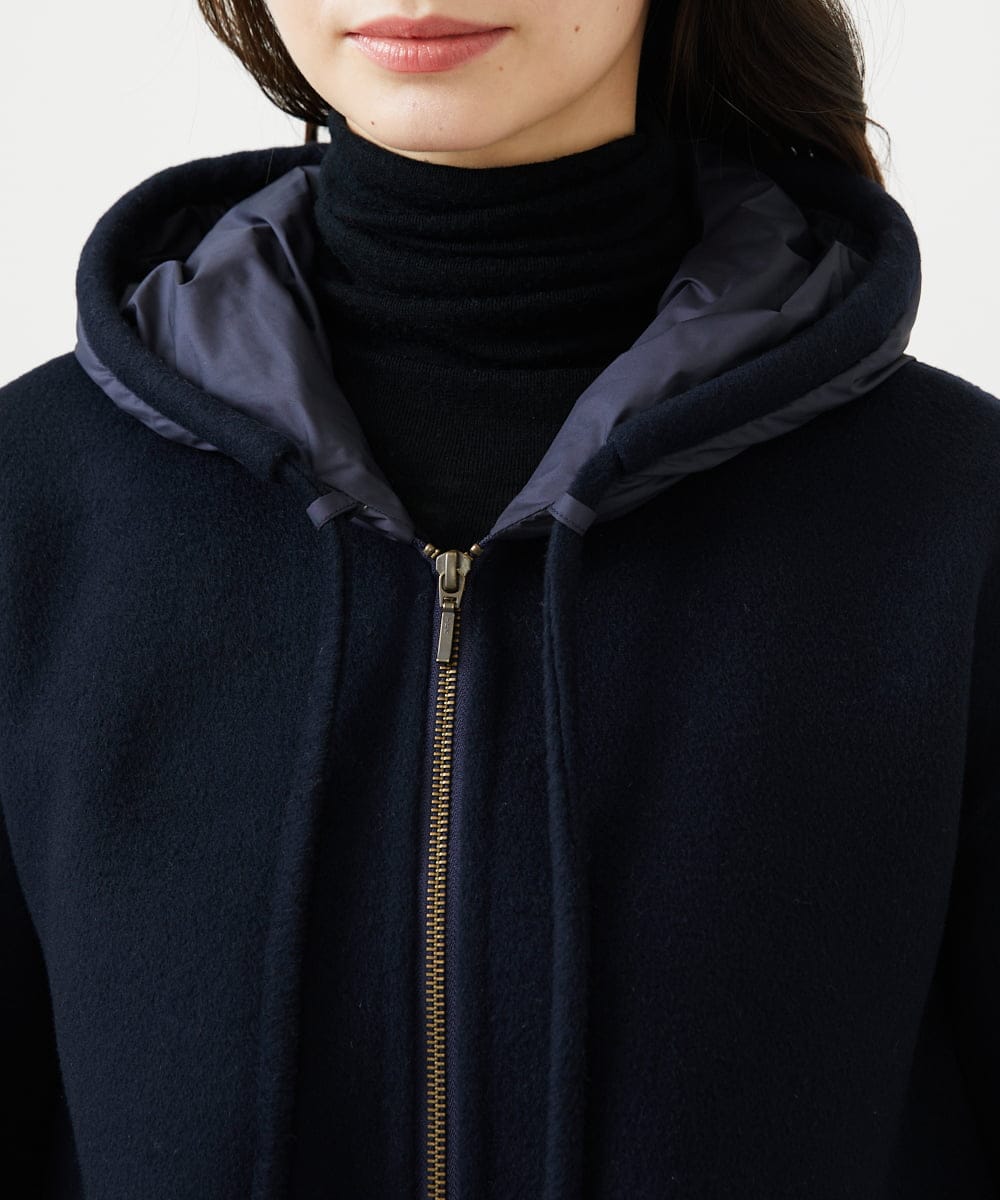 GBJAF32630 Sybilla(シビラ) ウールドッキングショートダウン ネイビー