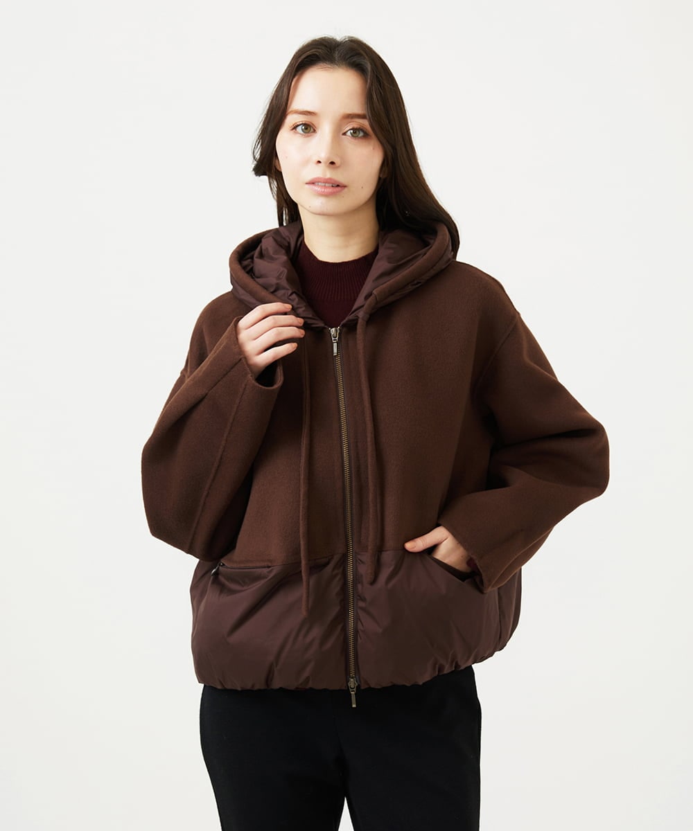GBJAF32630 Sybilla(シビラ) ウールドッキングショートダウン ブラウン
