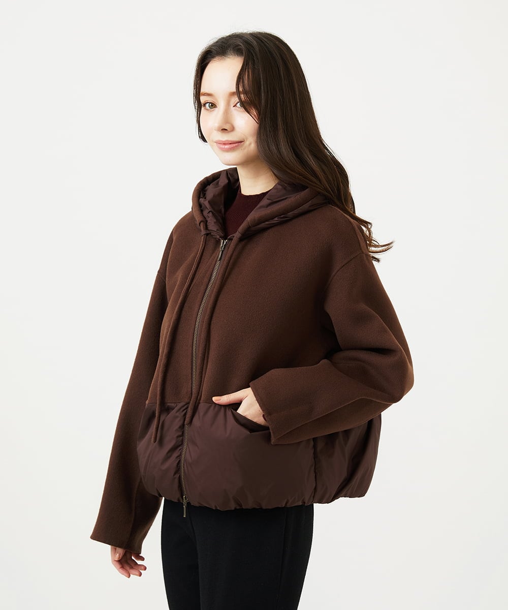 GBJAF32630 Sybilla(シビラ) ウールドッキングショートダウン ブラウン