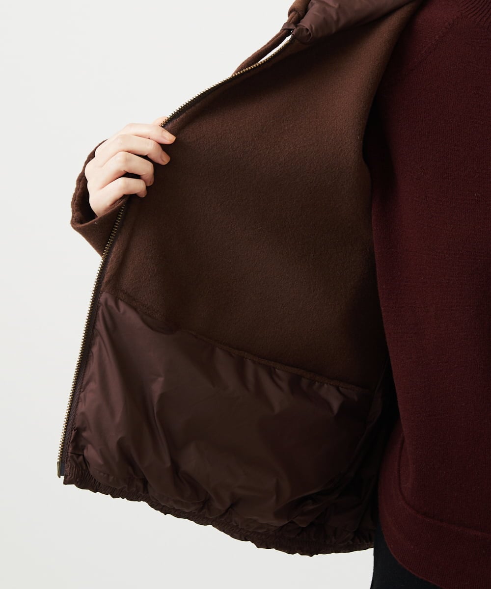 GBJAF32630 Sybilla(シビラ) ウールドッキングショートダウン ブラウン