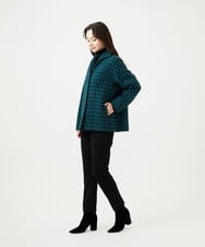 GBJAF34800 Sybilla(シビラ) チェック柄ショートコート グリーン系
