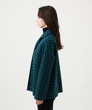 GBJAF34800 Sybilla(シビラ) チェック柄ショートコート グリーン系