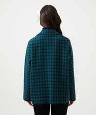 GBJAF34800 Sybilla(シビラ) チェック柄ショートコート グリーン系