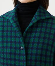 GBJAF34800 Sybilla(シビラ) チェック柄ショートコート グリーン系