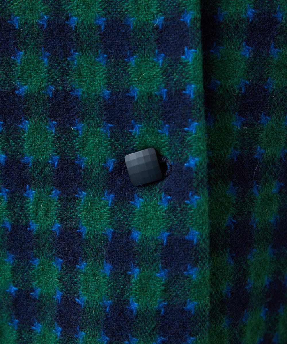 GBJAF34800 Sybilla(シビラ) チェック柄ショートコート グリーン系