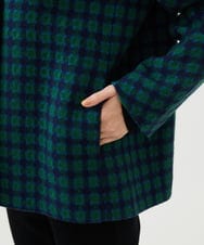 GBJAF34800 Sybilla(シビラ) チェック柄ショートコート グリーン系