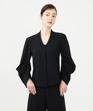 GBJAG02540 Sybilla(シビラ) ジョーゼットフォルムスリーブジャケット ブラック