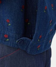 GBJAG60540 Sybilla(シビラ) ローズ刺繍デニムジャケット インディゴ