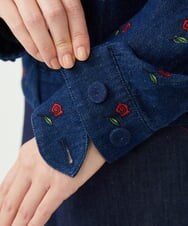 GBJAG60540 Sybilla(シビラ) ローズ刺繍デニムジャケット インディゴ