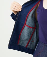 GBJAG60540 Sybilla(シビラ) ローズ刺繍デニムジャケット インディゴ