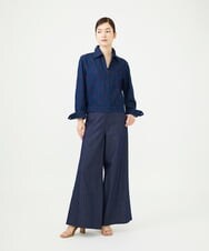 GBJAG60540 Sybilla(シビラ) ローズ刺繍デニムジャケット インディゴ