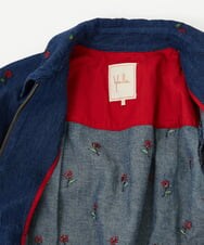 GBJAG60540 Sybilla(シビラ) ローズ刺繍デニムジャケット インディゴ