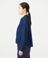 GBJAG60540 Sybilla(シビラ) ローズ刺繍デニムジャケット インディゴ