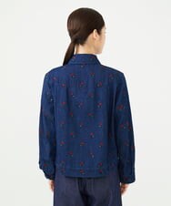 GBJAG60540 Sybilla(シビラ) ローズ刺繍デニムジャケット インディゴ