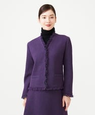 GBJAH06900 Sybilla(シビラ) ワッフルツイードジャケット パープル