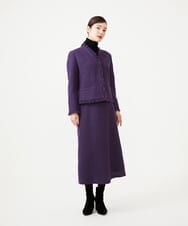 GBJAH06900 Sybilla(シビラ) ワッフルツイードジャケット パープル