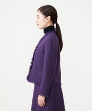 GBJAH06900 Sybilla(シビラ) ワッフルツイードジャケット パープル
