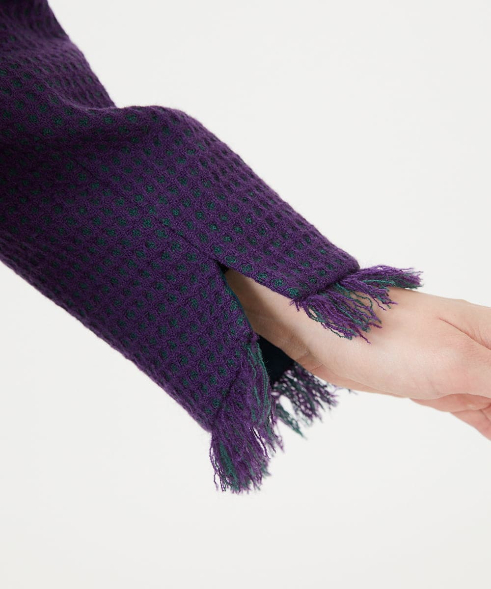 GBJAH06900 Sybilla(シビラ) ワッフルツイードジャケット パープル