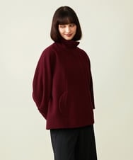 GBJAI08700 Sybilla(シビラ) 【先行予約】デザインスリーブショートコート バーガンディー