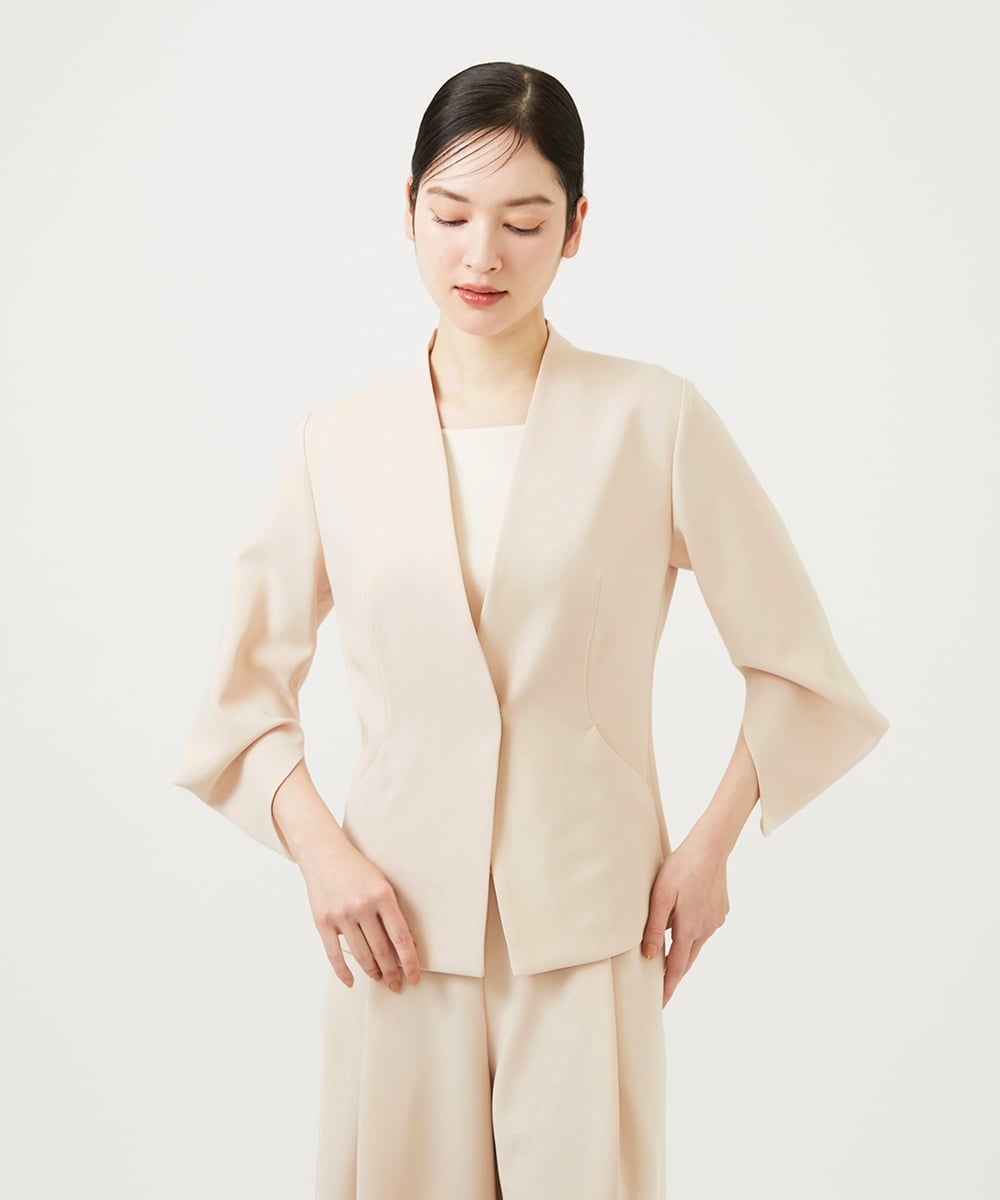 GBJEE01540 Sybilla(シビラ) スリットスリーブジャケット ピンクベージュ