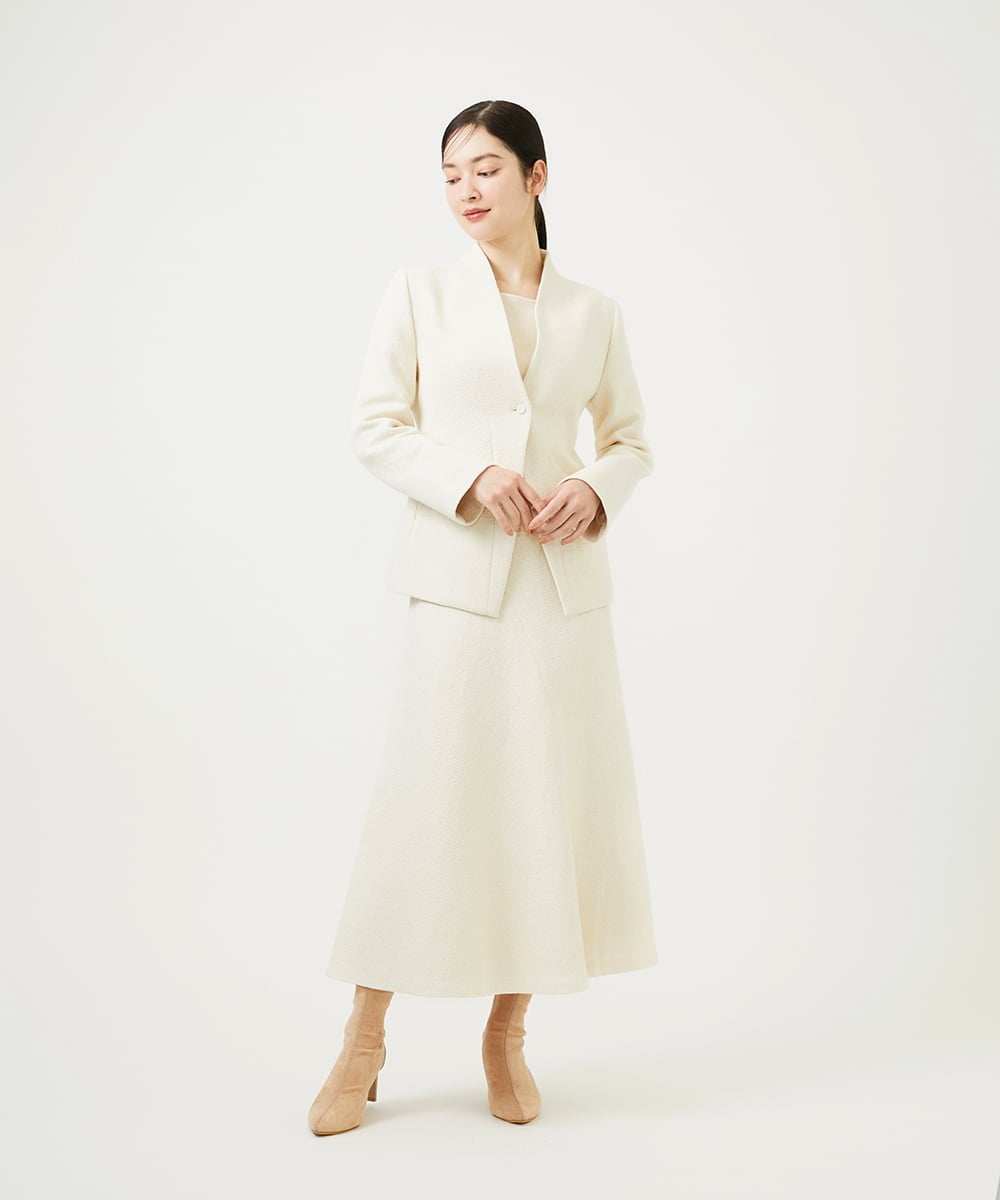 GBJEE01630 Sybilla(シビラ) ストレッチブークレージャケット アイボリー