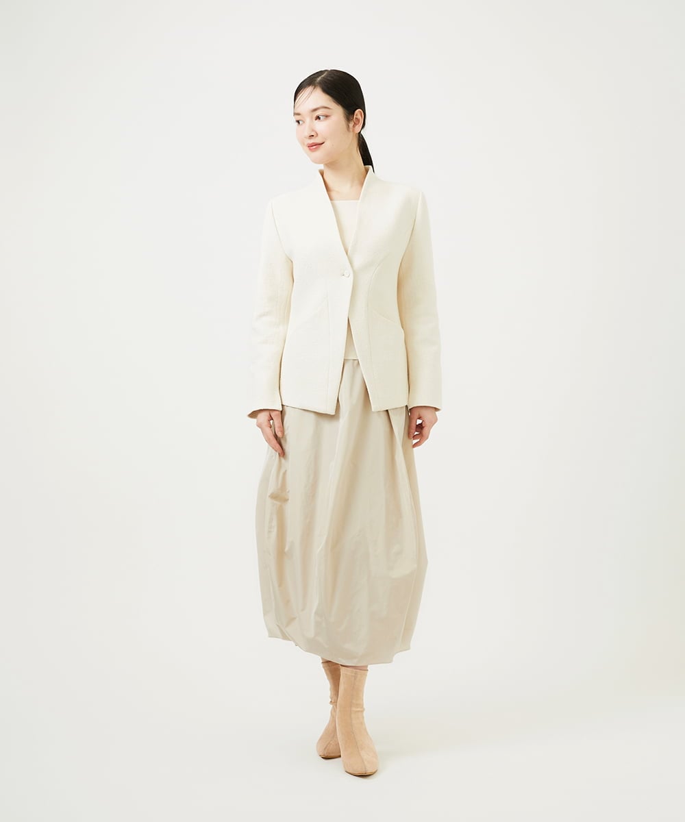 GBJEE01630 Sybilla(シビラ) ストレッチブークレージャケット アイボリー