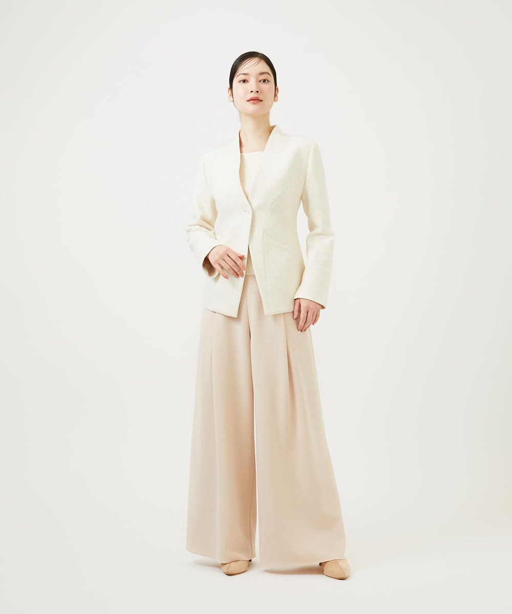 GBJEE01630 Sybilla(シビラ) ストレッチブークレージャケット アイボリー