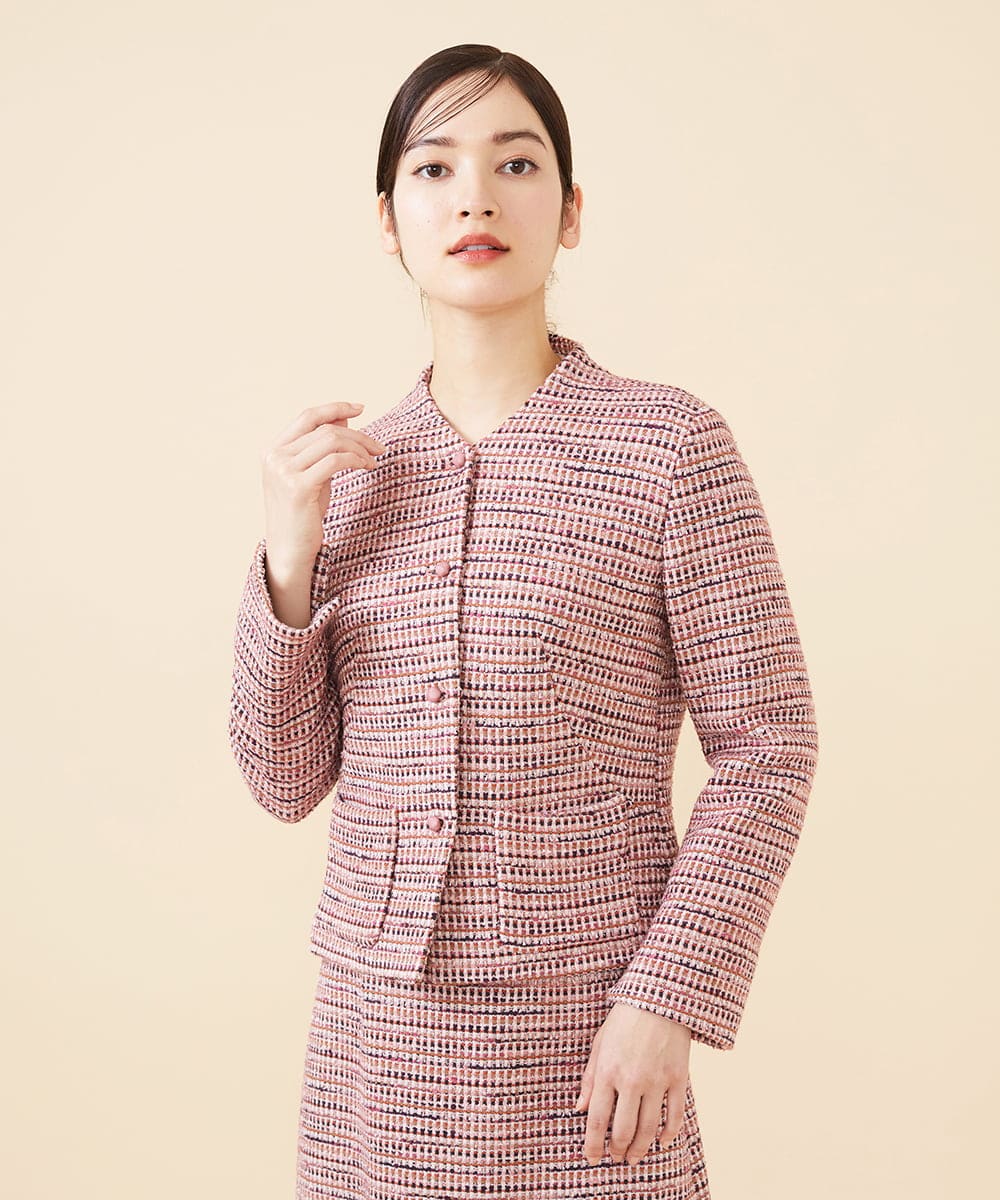 ニーブツイードノーカラージャケット(ノーカラージャケット) | Sybilla  