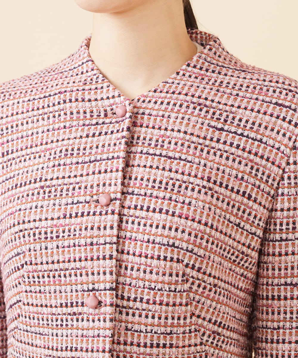 ニーブツイードノーカラージャケット(ノーカラージャケット) | Sybilla  