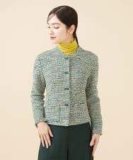 ニーブツイードノーカラージャケット(ノーカラージャケット) | Sybilla  