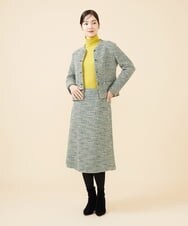 ニーブツイードノーカラージャケット(ノーカラージャケット) | Sybilla  