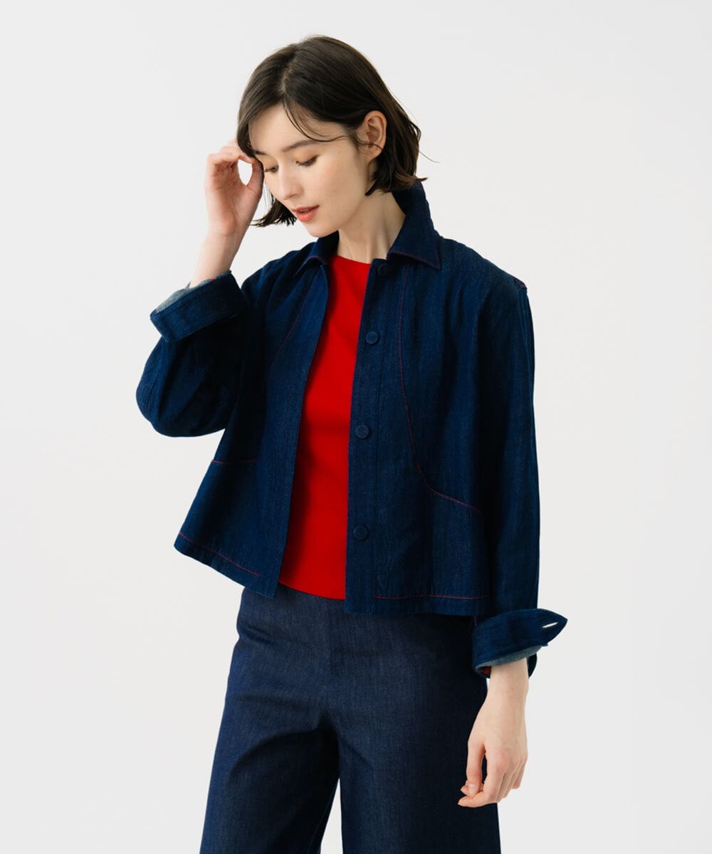 GBJGD04450 Sybilla(シビラ) ステッチデニムジャケット インディゴ