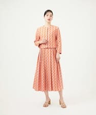 GBJGD05630 Sybilla(シビラ) スクエアドット刺繍ジャケット オレンジ系