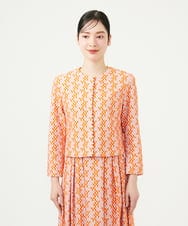 GBJGD05630 Sybilla(シビラ) スクエアドット刺繍ジャケット オレンジ系