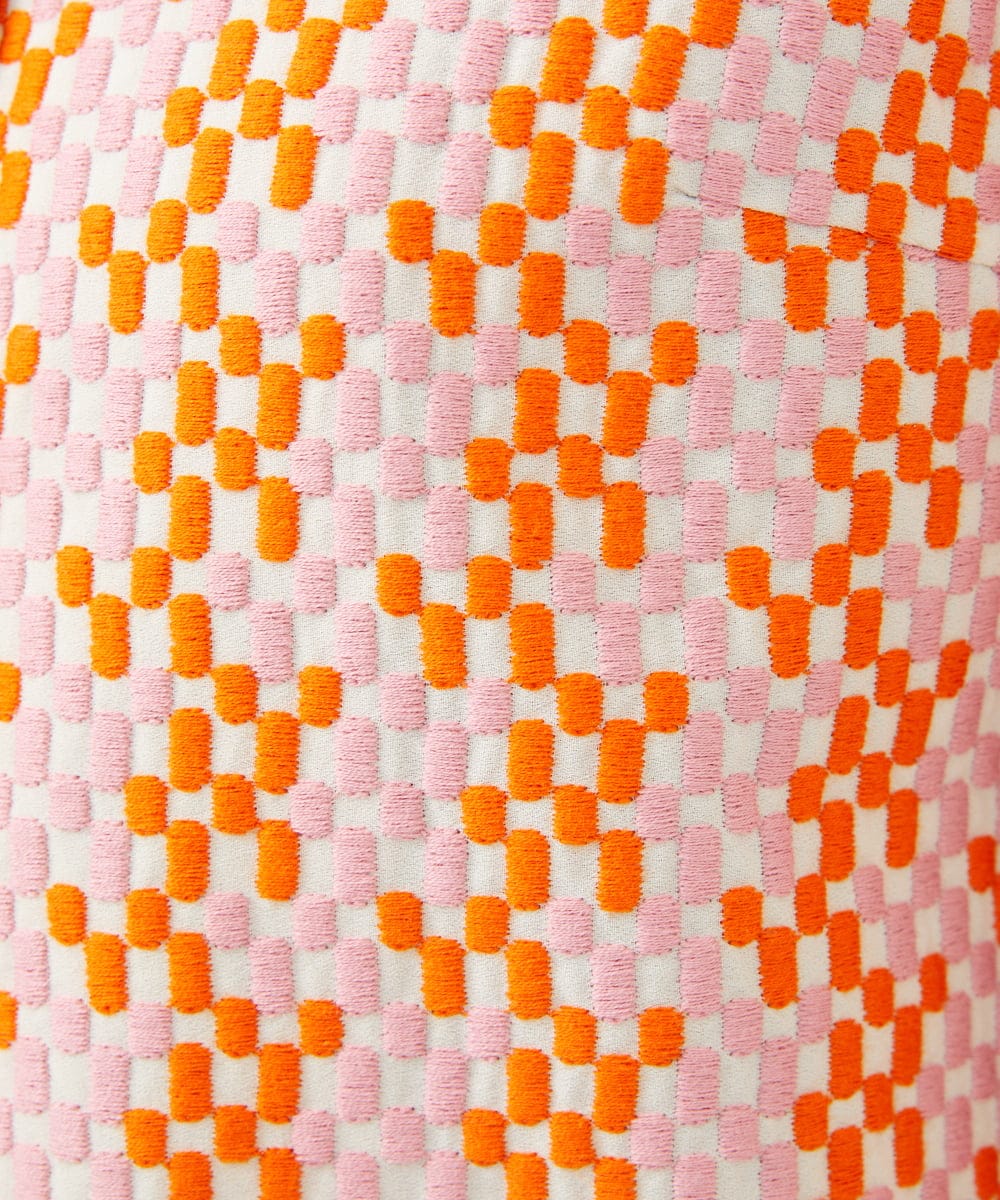 GBJGD05630 Sybilla(シビラ) スクエアドット刺繍ジャケット オレンジ系