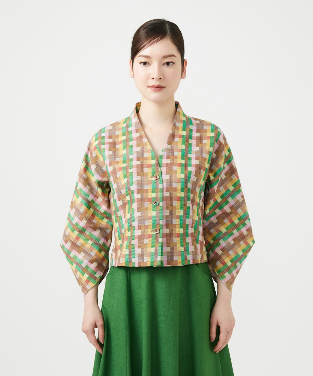 GBJGE04700 Sybilla(シビラ) チェックジャカードジャケット マルチカラー