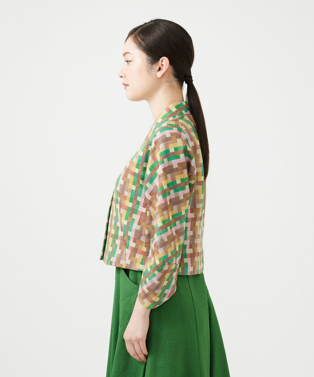 GBJGE04700 Sybilla(シビラ) チェックジャカードジャケット マルチカラー