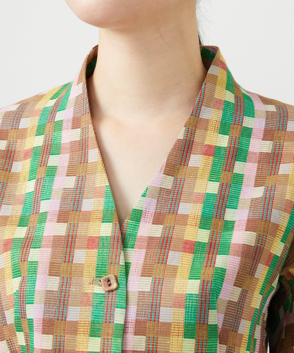 GBJGE04700 Sybilla(シビラ) チェックジャカードジャケット マルチカラー