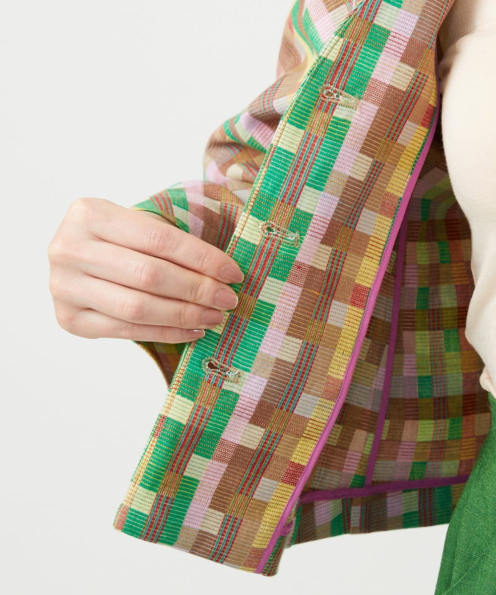 GBJGE04700 Sybilla(シビラ) チェックジャカードジャケット マルチカラー