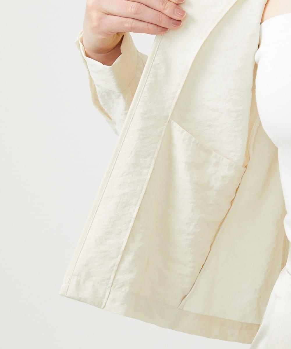 GBJGE05700 Sybilla(シビラ) シルクナイロンブルゾン ライトベージュ