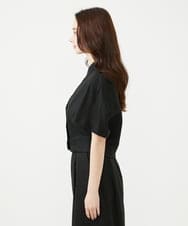 GBJGE21500 Sybilla(シビラ) ケープ風リネンジャケット ブラック