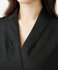 GBJGE21500 Sybilla(シビラ) ケープ風リネンジャケット ブラック