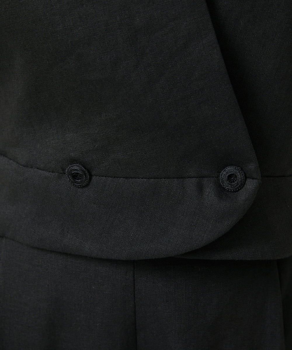 GBJGE21500 Sybilla(シビラ) ケープ風リネンジャケット ブラック