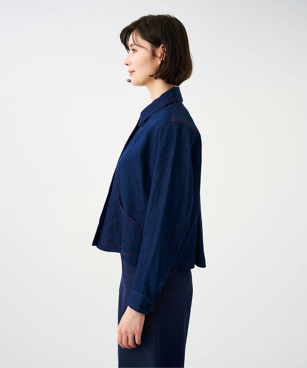 GBJGF04450 Sybilla(シビラ) 【再入荷】ステッチデニムジャケット インディゴ