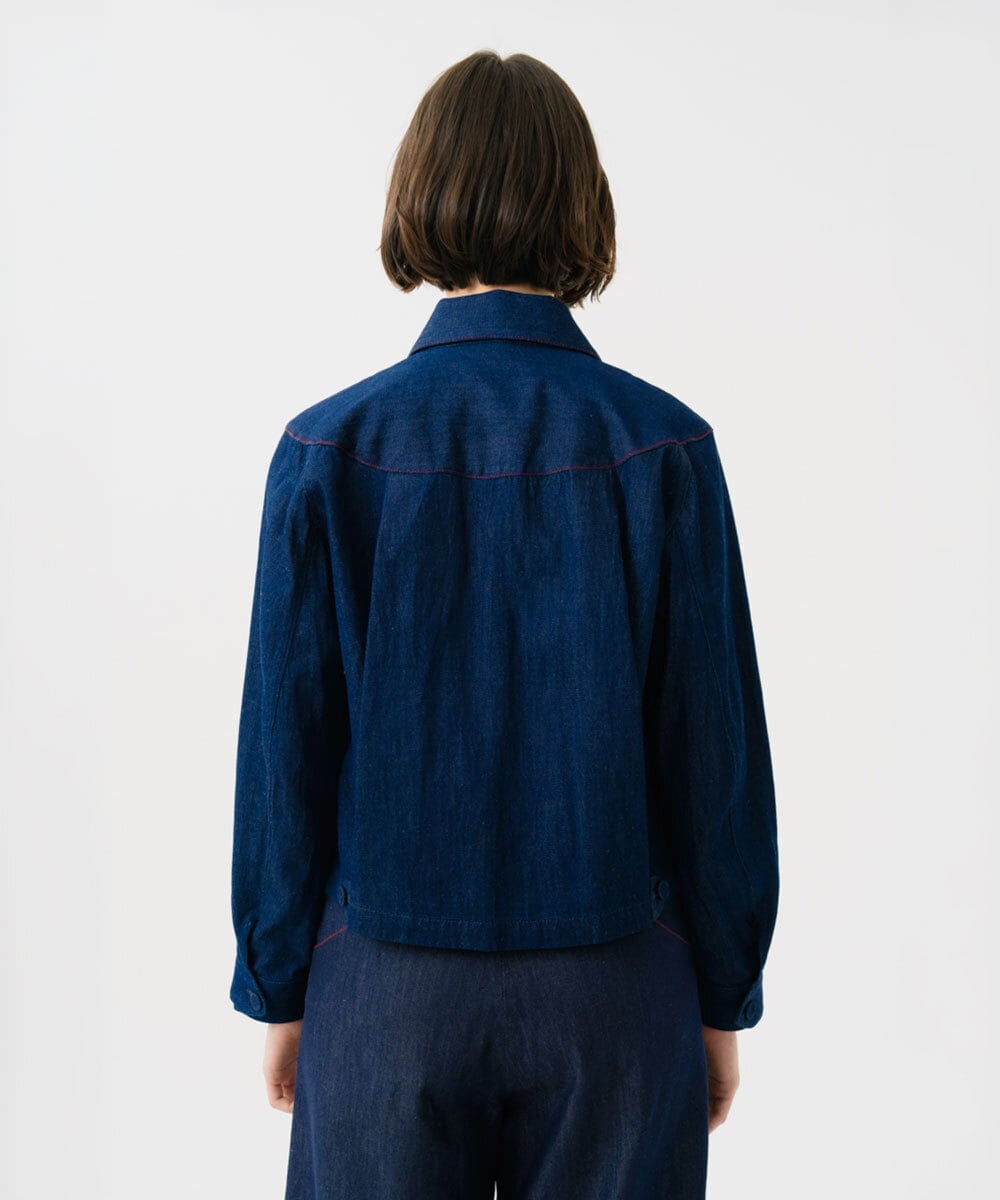 GBJGF04450 Sybilla(シビラ) 【再入荷】ステッチデニムジャケット インディゴ
