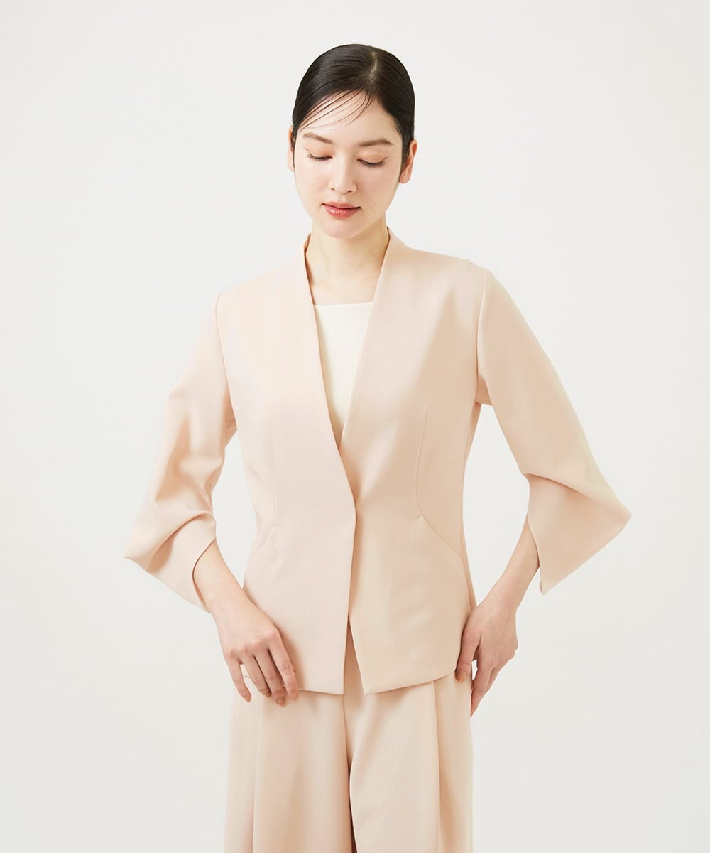 GBJGF70540 Sybilla(シビラ) 【再入荷】スリットスリーブジャケット ピンクベージュ